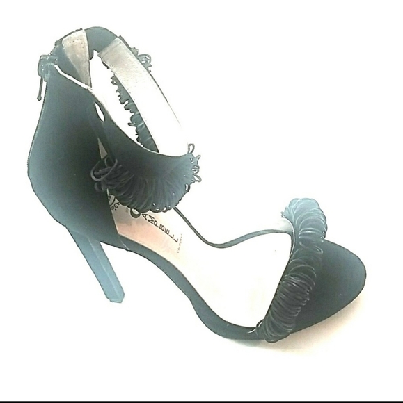 Jeffery Campbell Women's Heels Black Ankle Strap Sandals - Picture 4 of 4